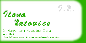 ilona matovics business card